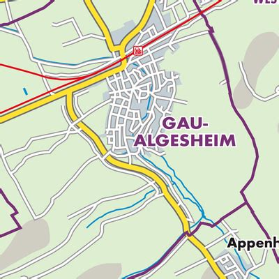 Map – Gau Algesheim station .